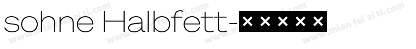 sohne Halbfett字体转换